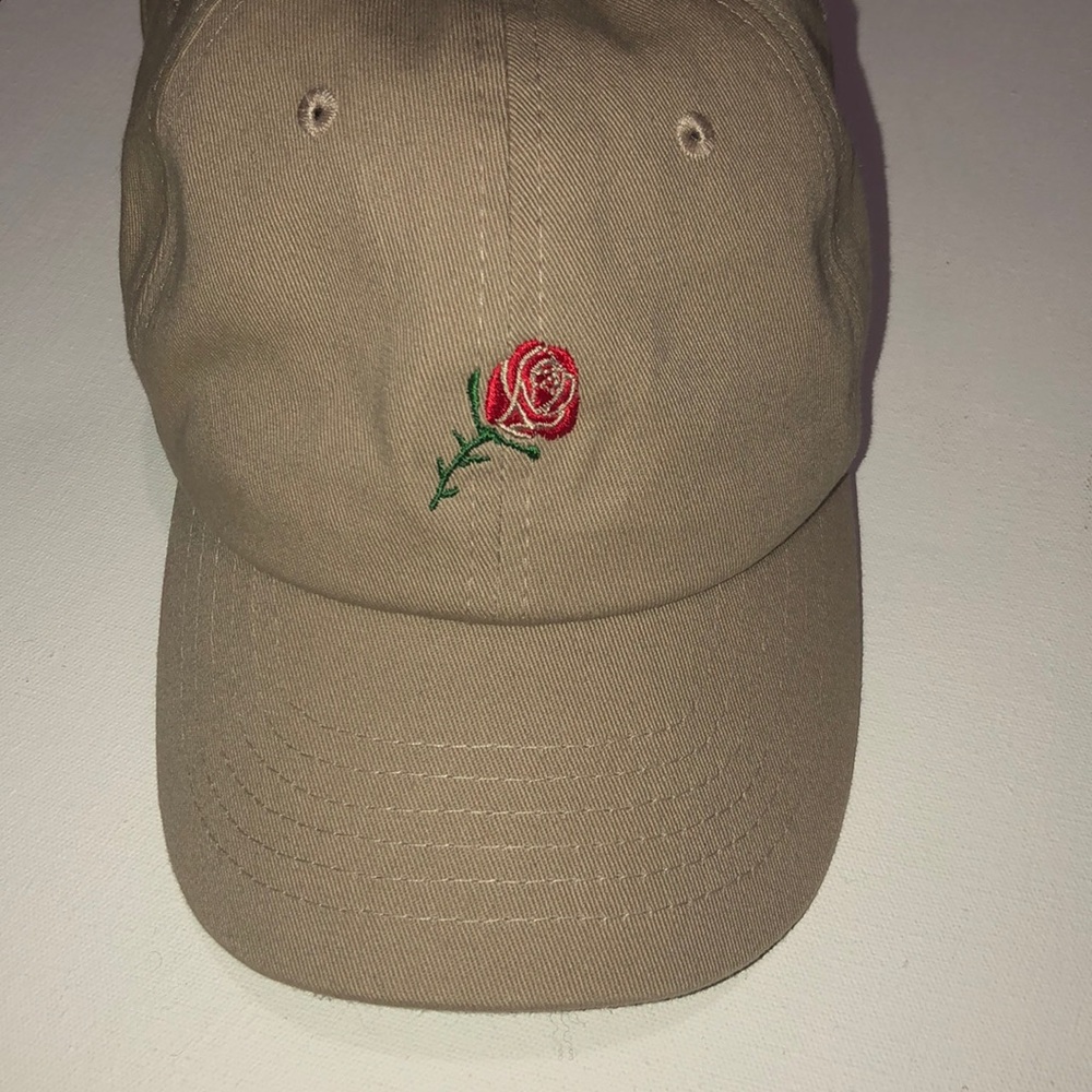 Zumiez Beige Rose Baseball Hat